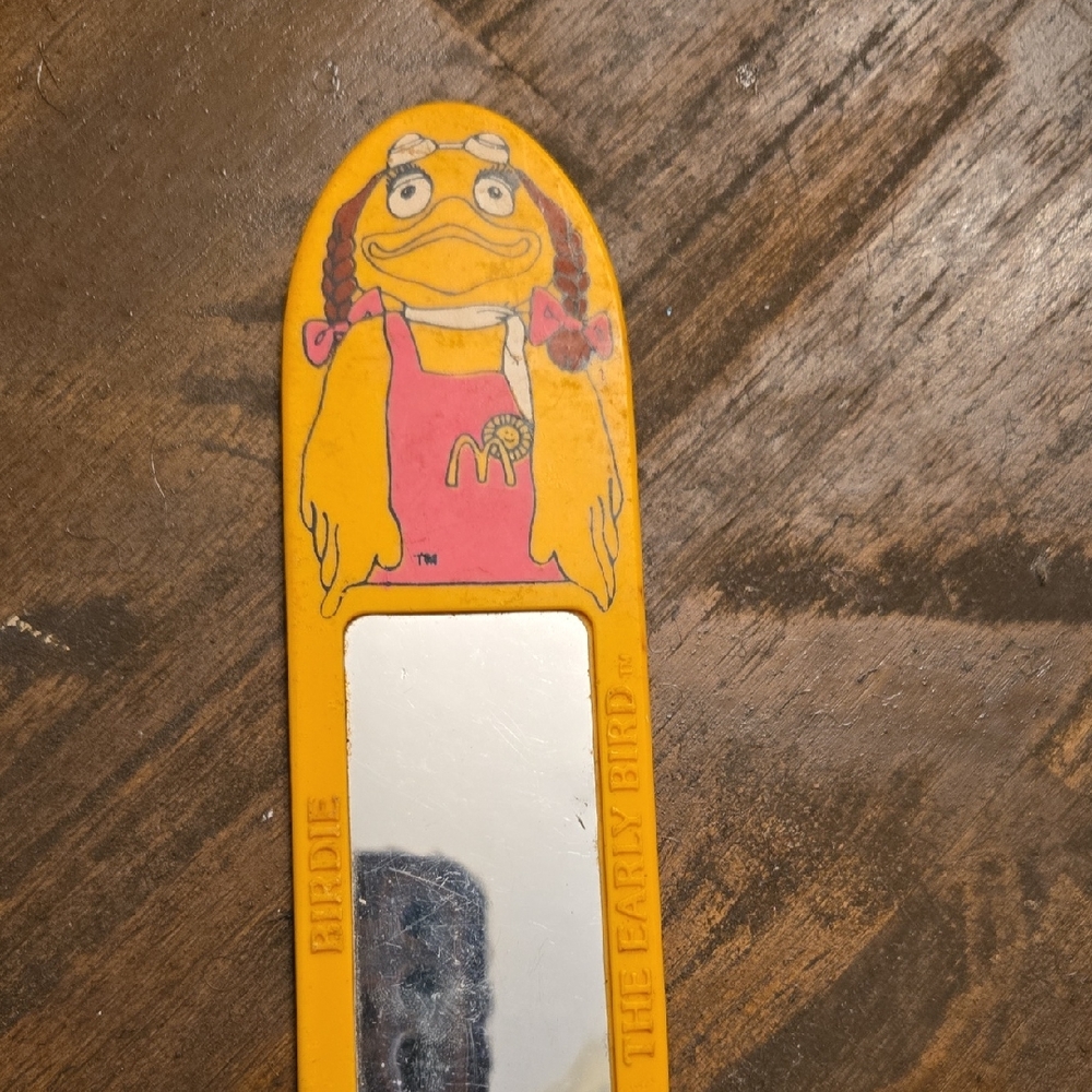 McDonald's Birdie Toy with Mirror - Yellow and Pink